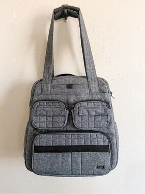 NWT lug Puddle Jumper 2 Tote/Diaper Bag in Grey/Brush